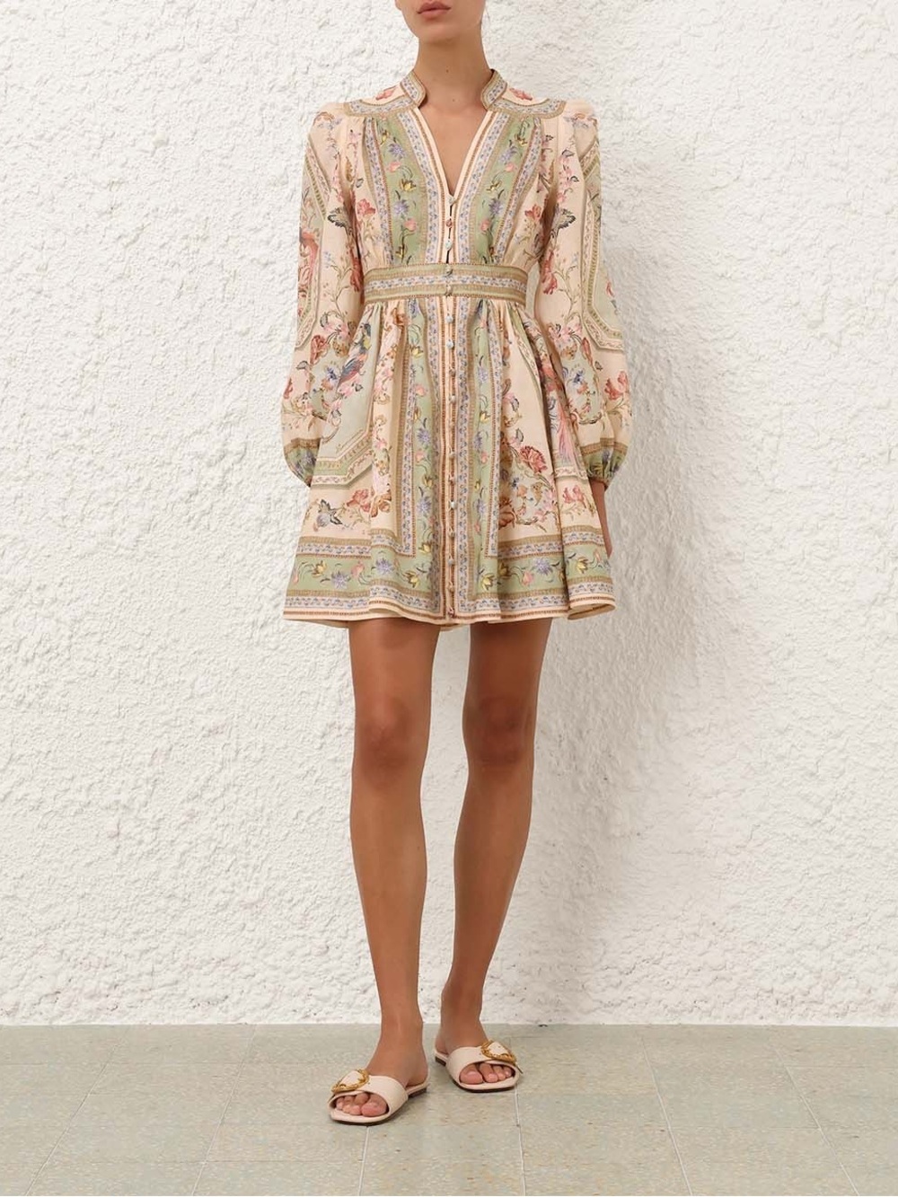 Zimmerman Roselight Plunge Mini Dress Size0 - Picture 3 of 7